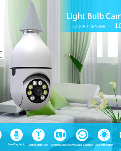 Camára bombillo wi-fi 360°