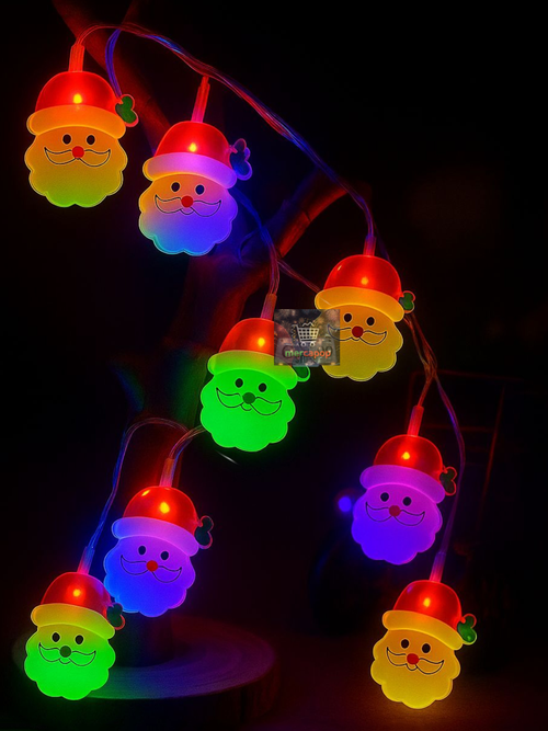 Luces De Navidad Cara Papa Noel 5m