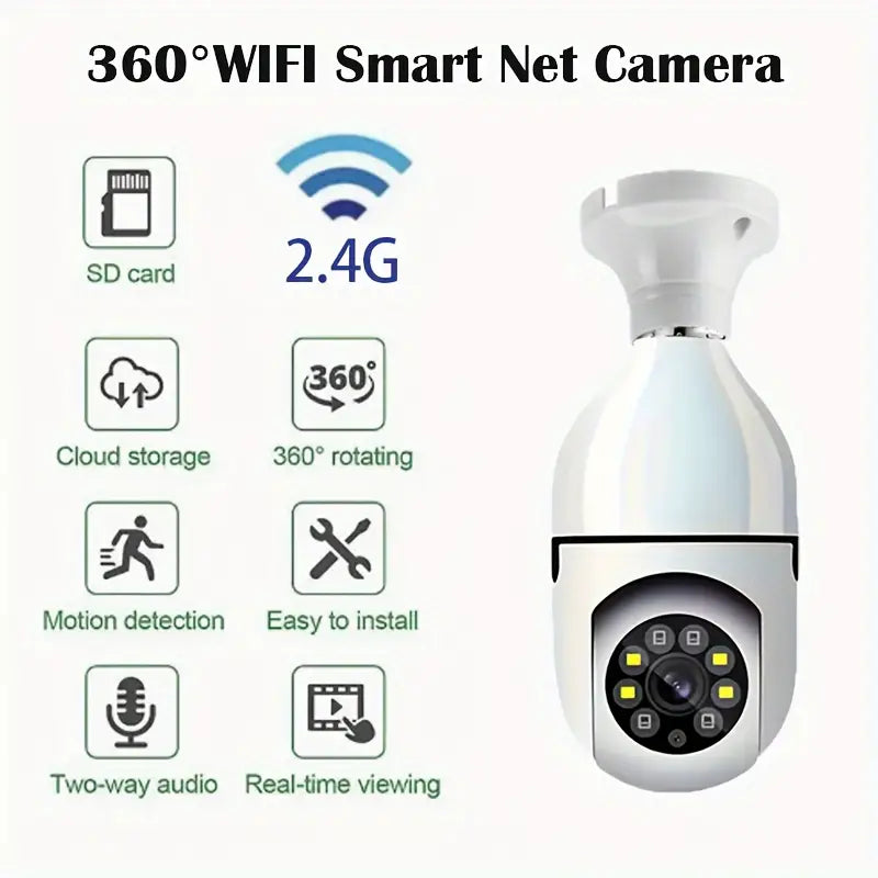 Camára bombillo wi-fi 360°